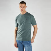 desel crew neck green tee shirt for men